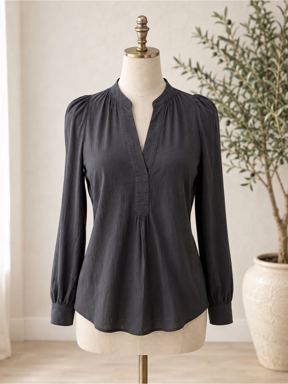 LOFT V-neck Long Sleeve Blouse